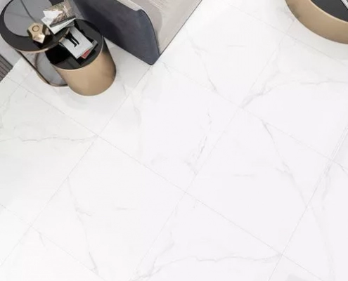 white flooring tile