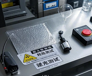 Durability test, viscosity test and reflectivity test on reflective film