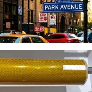 Engineering grade prismatic reflective sheeting on the roads