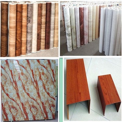 Various-colors-and-styles-of-melamine-paper-and-furniture-decorated-with-melamine-paper