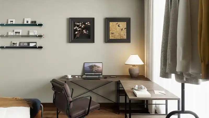 Walnut wood like W2136-15 for desk in the bedroom