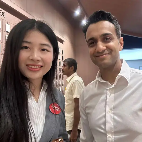 Nina and customers in India wood 2026