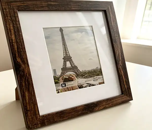 finish foil in Black Walnut wood grain for photo frame
