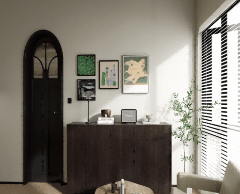Elm Wood Grain Espresso Brown Decorative Foil Paper for Sideboards W88002-6